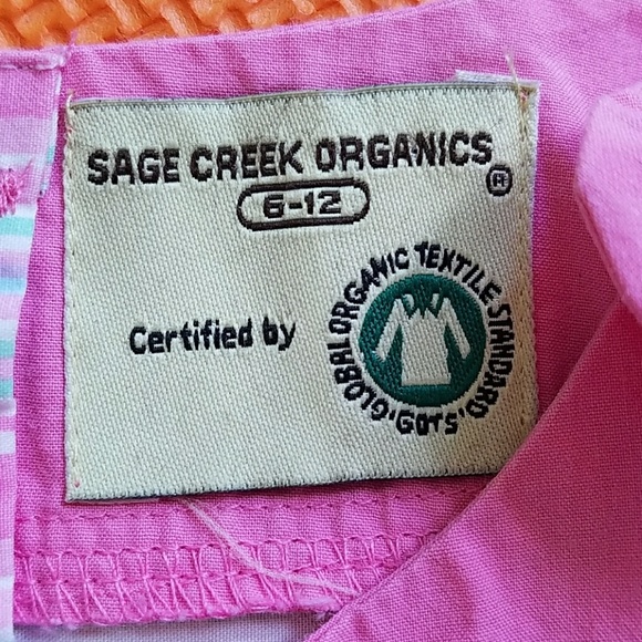 Sage Creek Organics girls pink striped tank top - Picture 2 of 3